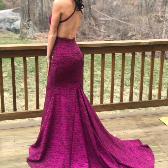 berry prom dress